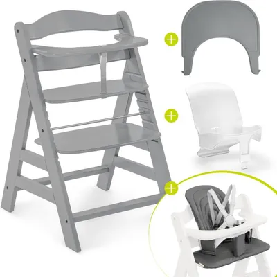 Produktbild von Hauck Hochstuhl Alpha Plus Black - im Sparset inkl.