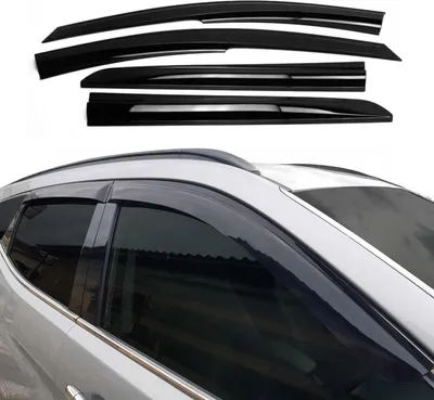 Image de 4x déflecteurs d'air et de pluie pour Hyundai Bayon 2021-2025 acrylique foncé
