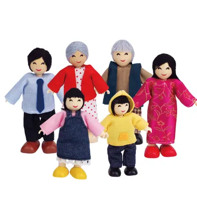 Image de Hape Famille heureuse de poupées asiatiques E3502