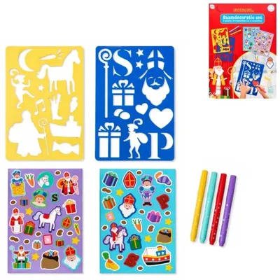 Obrázok produktu pre Sada samolepiek na okná a dekorácií Sinterklaas 66 kusov