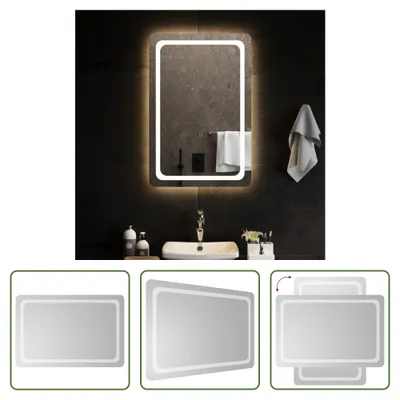 Obrázok produktu pre The Living Store Kúpeľňové zrkadlo LED 60x90 cm