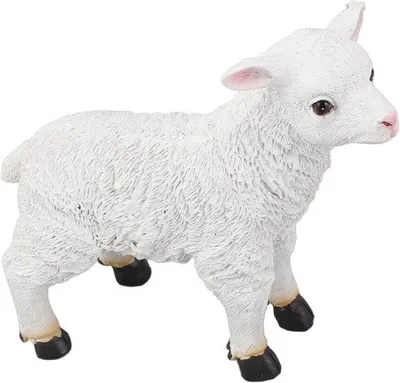 Produktbild von Famanu Schaf Statue handgefertigt lebensecht - Innen- und Außendekoration