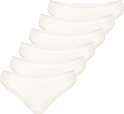 Produktbild von sloggi 6er Pack GO Daily Baumwolle Mini Slip Weicher Baumwoll-Mix für optimalen Tragekomfort, Modernes Design mit edlem Taillenband, Perfekte Passform für Alltag und Freizeit weiß XL