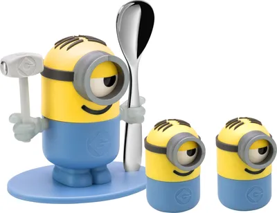 Image de WMF Eierbecher-Set Minions® mit Salzstreuern und Löffel, 4-teilig 3201007401 4000530717122