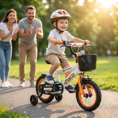 Produktbild von Actionbikes Kinderfahrrad Timson 12 Zoll | Kinder Fahrrad - Mädchen Rad - Jungen Bike - Kinderrad - V-Brake Bremsen - Korb - Stützräder - 2-5 Jahre
