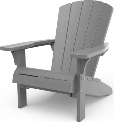 Keter Troy Adirondack Gartenstuhl, grau, wetterfest, amerikanischer Design-Klassiker