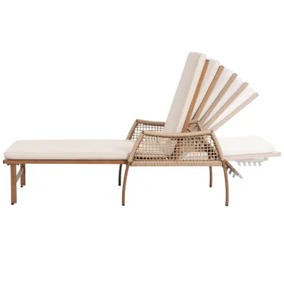 Produktbild von Avestar Außensonnenliege mit verstellbarer Rückenlehne, braun-beige