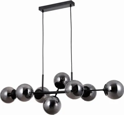 Zdjęcie produktu dla Żyrandol Italux Molite industrialny czarny PND-1098-8-BL