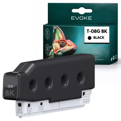 Image de Cartouche d'encre Evoke, compatible avec l'imprimante Epson T08G1 C13T08G100, noire, 700 ml, compatible avec les modèles Epson AM-C5000 et AM-C6000