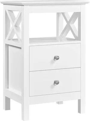 Image de Table de chevet à 2 tiroirs, table de chevet moderne, table d'appoint pour chambre à coucher et salon, 40 x 30 x 60 cm