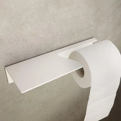 Produktbild von Toilettaschehalter ohne Bohren | Toilettenhalter für Selbstklebe | Toilettenhalter mit Flachbrett weiß | Selbstklebender Toilettenhalter | Moderne Toilettenhalter | Toilettenhalter für Bad | Toilettenhalter mit Selbstklebe | Toilettenhalter weiß
