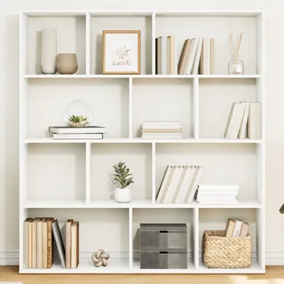 Image de vidaXL Bibliothèque blanche 132x29x141,5 cm Bois composite