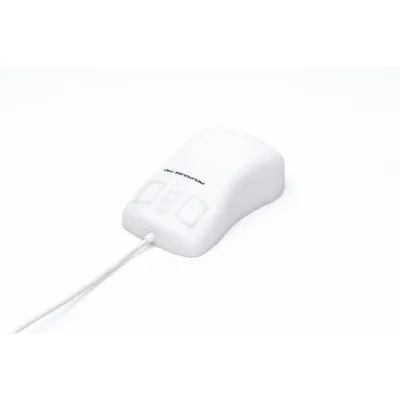 Produktbild von GETT InduMouse Pro Silikon Maus Scroll Laser Track-On-Glass-Funktion IP68 wasserdicht desinfizierbar laseroptisch USB Farbe: weiss