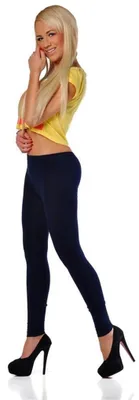 Produktbild von Damen Leggings Leo Zebra Print Stretch Slim Fit,  Dunkelblau L/40