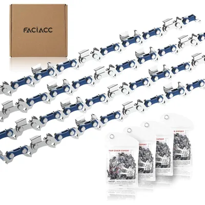 Immagine prodotto di Catena per motosega, 4 pezzi, 35 cm (14"), 3/8"LP 52 TG, 1,1 mm. Catena di ricambio compatibile con Dolmar, Bosch, Karcher