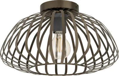 Produktbild von EGLO Deckenlampe Espinal, Deckenleuchte Wohnzimmer, Lampe Decke Schlafzimmer, Wohnzimmerlampe aus Metall in Bronze, E27 Fassung, Ø 43 cm