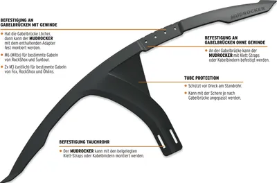 Produktbild von SKS Mudrocker Black 29/28" (622 mm)-27,5" (584 mm) Predný Blatník na bicykel