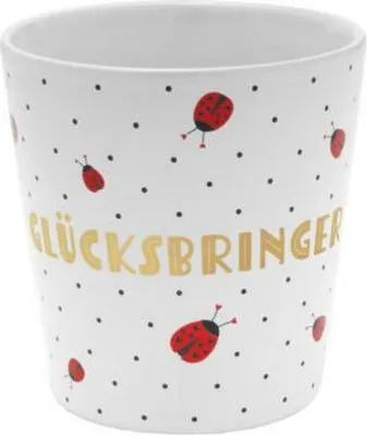Produktbild von Blumenübertopf Motiv "Glück"