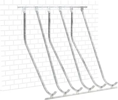 Produktbild von Fahrradständer Schräghochparksystem SW6 | Wandmontage | einseitig 6 Räder