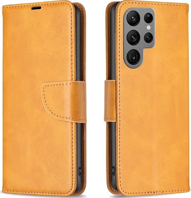 Produktbild von Mobigear Excellent  Samsung Galaxy S24 Ultra Hülle Klapphülle Geldbörse - Cognac