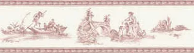 Produktbild von A.S. Création Papierbordüre 850720 Metallic Rot Beige Bilder Buchstaben 0,17m x 5m 4000776850720
