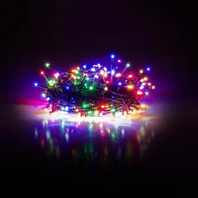 Image de RETLUX RXL 212 Chaîne de Noël 200LED, minuterie 6/18 h, longueur totale du câble 25 m, longueur du câble illuminé 20 m, longueur du cordon d'alimentation 5 m, couleur de lumière multicolore, Degré de protection : IP 44