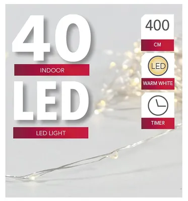 Immagine prodotto di Lichterkette Silberdraht 40LED 36 Stück Verkaufseinheit 406104 8712442168416