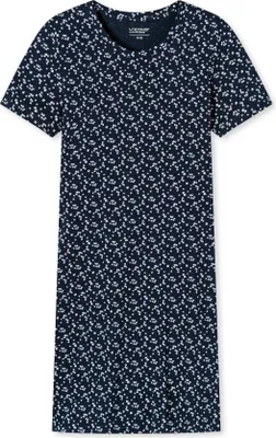 Produktbild von Schiesser Damen Nachthemd kurzarm dunkelblau-gem. Stück Gr. 040
