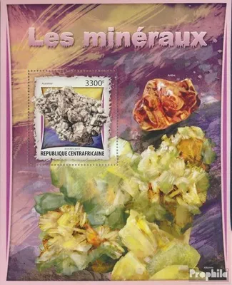 Produktbild von Briefmarken Zentralafrikanische Republik 2017 Mi Block 1561 (kompl. Ausgabe) postfrisch Mineralien
