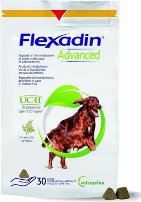 Zdjęcie produktu dla Vetoquinol Flexadin advanced - suplement na stawy dla psów 30 tabletek