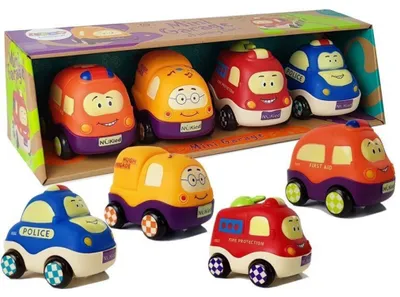 Image de Ambulance de police Set de voitures pour enfants 4el