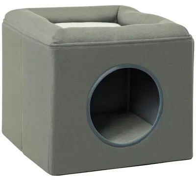 Productafbeelding van PawHut kattenhol, kattenhuis, met 2 niveaus, kattenbed met kussen