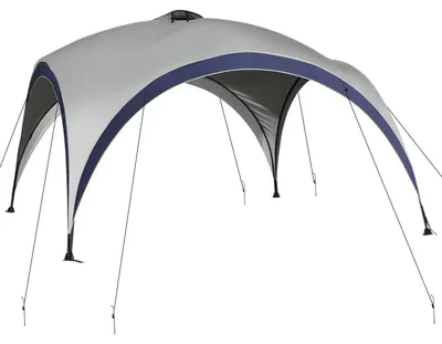 Produktbild von Outsunny Gartenpavillon Gartenzelt Partyzelt Festzelt Polyester UV-Schutz 4x4m