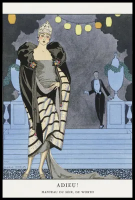 Zdjęcie produktu dla Plakat 61x91,5cm Adieu!, Barbier Vintage do Salonu