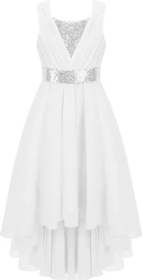 Produktbild von Glitzernde Eleganz: Festliches Prinzessin Blumenmädchenkleid für Mädchen mit Pailletten - Hochzeit, Fest und Party - Größe 164 cm