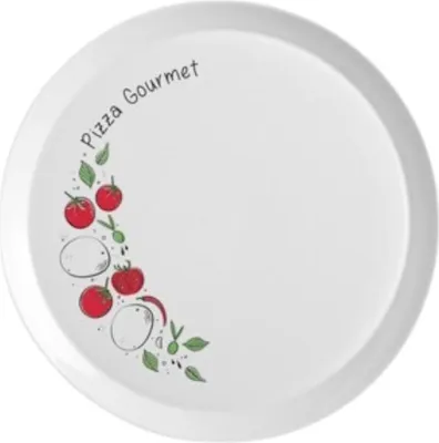Image de Assiette à pizza en opale blanche Pomoporo - D 33 cm