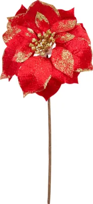 Zdjęcie produktu dla Kwiaty ogrodowe MagicHome Christmas, Poinsecja, czerwona, łodyga, rozmiar kwiatu: 35 cm