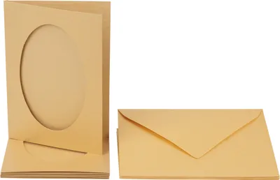 Produktbild von Passepartoutkarten "Oval", DIN A6, 220g/m², 10-tlg. Gold