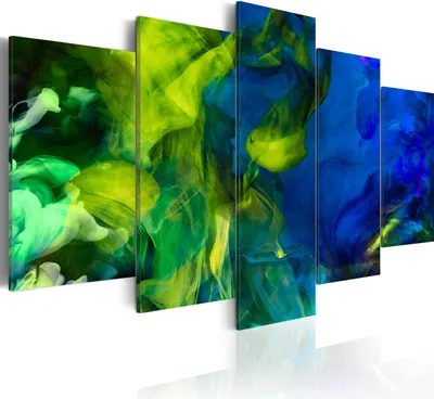 Produktbild von Leinwandbilder 200x100 cm a-A-0167-b-p Vlies Leinwandbild 5 tlg Kunstdruck modern Wandbilder XXL Wanddekoration Design Wand Bild ABSTRAKT RAUCH