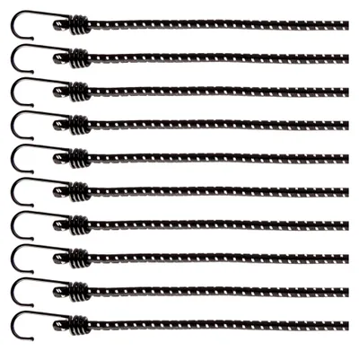 Produktbild von ® 10-teiliges Set Gummispanner mit reflektierenden Streifen - Gepäckspanner - Expander mit Haken - Spanngummi zur Ladungssicherung - Spanngurt