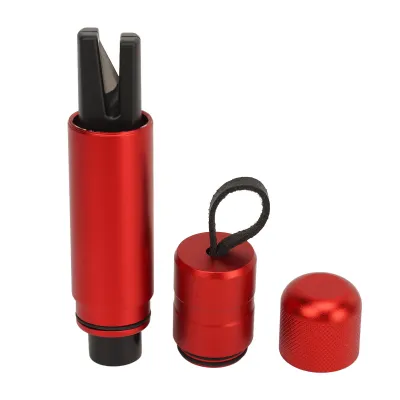 Image de Brise-vitre de voiture Coupe-ceinture de sécurité Force d'impact élevée Alliage d'aluminium Outil de sauvetage pour véhicules (Rouge)