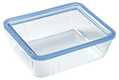 Productafbeelding van Luchtdichte container van borosilicaatglas, 24 x 19 x 8 cm, 2,6 l, transparant