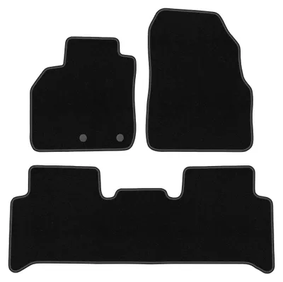 Obrázek produktu pro Velurové autokoberce pro: Renault Scenic II 2003-2009 (minivan) – sada 4 ks, černé, na míru – Wielganizator BASIC