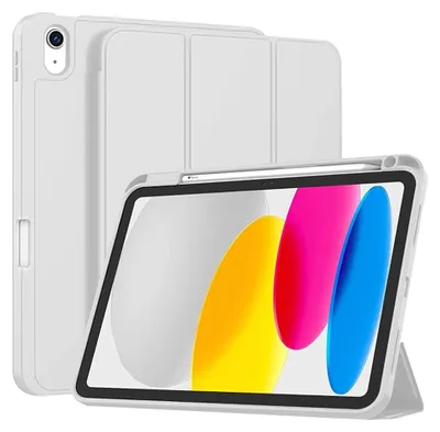 Zdjęcie produktu dla Techsuit etui z uchwytem rysik do iPada 10 (2022) 10.9 11 (2025) - szare