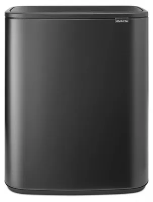 Obrázok produktu pre Kôš na odpad Brabantia Bo Touch 1008859, 2x30 l, Tichý a plynulý otvárací mechanizmus, Veľký otvor, Tmavosivá