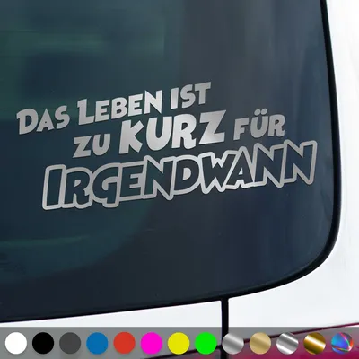 Produktbild von PantherPixel Das Leben Ist Zu Kurz Aufkleber Für Irgendwann Reisen Sticker Auto Geschenkidee Farbe Silber
