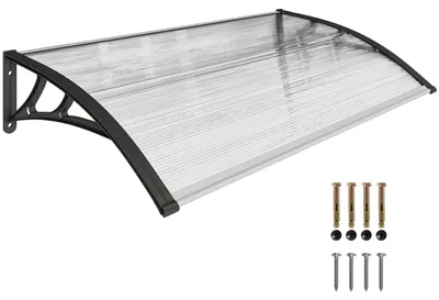 Produktbild von Outsunny Pultvordach Vordach für Haustür 110 x 60 x 18 cm mit UV Schutz
