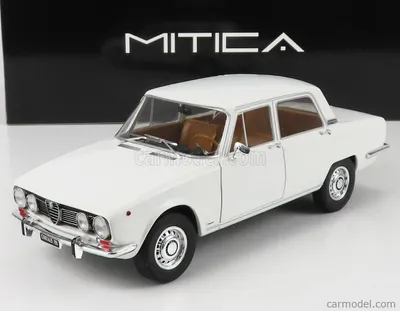 Imagen del producto de Alfa Romeo 1750 Berlina, Serie 2, 1969, color blanco. Modelo a escala 1:18. Mitica