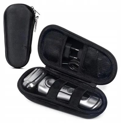 Immagine prodotto di Custodia da viaggio universale per rasoi Braun e Philips – guscio rigido – 19 x 8 x 8 cm