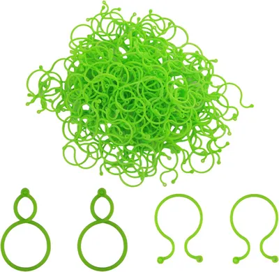 Produktbild von 200 Stück Pflanzenclips Pflanzenklammern, Grüne Pflanzentrainer Rankhilfen Klammern für Tomaten Gurken, Wiederverwendbare Pflanzenclips Set für Garten Zimmerpflanzen